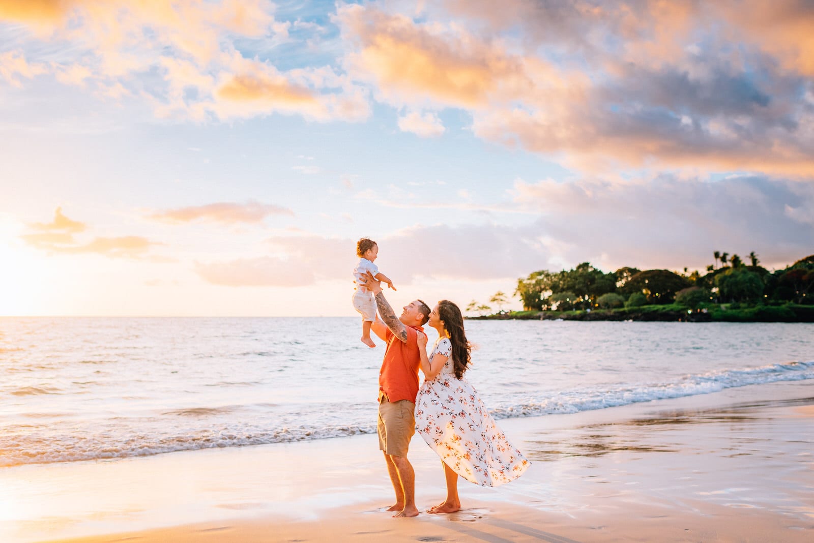Mauna Kea Beach Sunset, Baby Photography Session, Kohala Coast, Big Island Hawaii